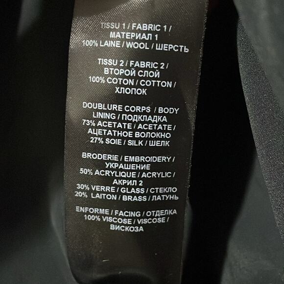 BALMAIN Embellished tulle trimmed wool and cotton blazer - Picture 9 of 11